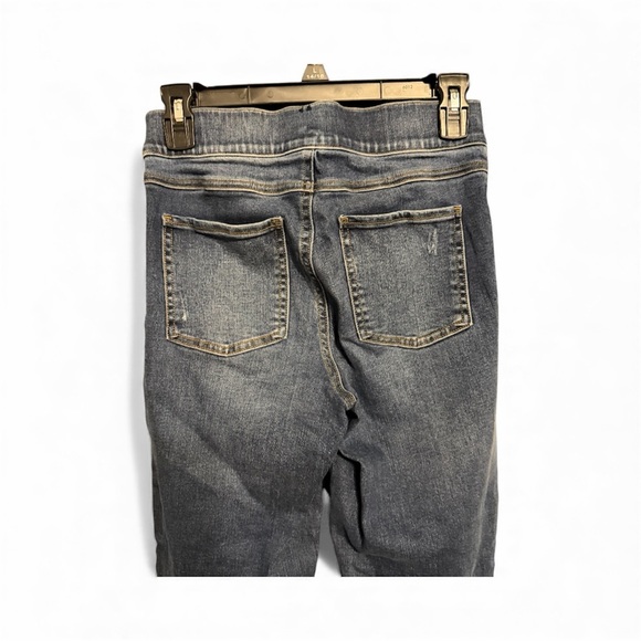 SPANX Pull-up Dark Blue Women's Jeggings shaping Distressed Hem XS/TP - Picture 5 of 6